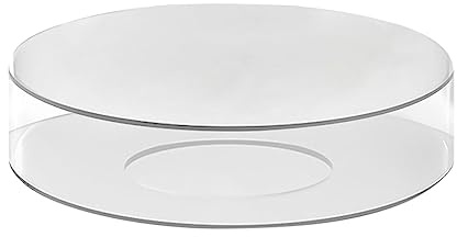 Ristyur Plateau à gâteau rond en acrylique transparent à remplir pour centre de table | Support décoratif rond pour mariage, fiançailles, amis, jour commémoratif