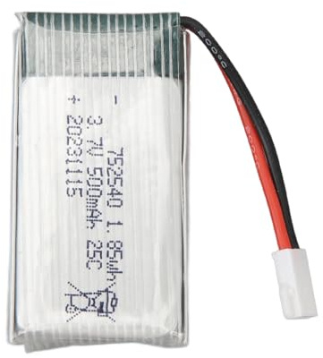 Batterie au Lithium 3,7 V 500 MAh, Batterie Lithium-ION Polymère avec Prise XH2.54, Batterie 752540 pour Accessoires d'avion Drone X5C