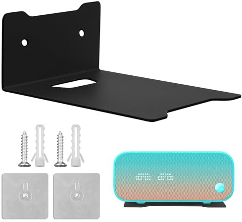 Momgyaamz Soporte Universal de Pared para Altavoces y Barra de Sonido - Para Bar, Cine, Hogar - Negro, 14.5 * 12 * 6 cm