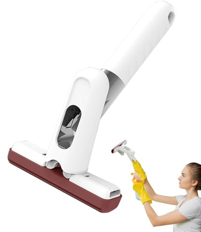 Trapeador en Aerosol - Trapeador pequeño de Mano | Fregona de Escritorio con Esponja autoapretable | Diseño de Cabezal Giratorio de 180 Grados Mango para apretar de Limpieza y Mojado Cabezal g