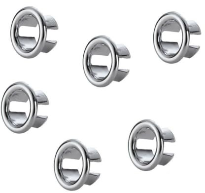 HRLORK 6 Pcs Sink Overflow Ring Sink Overflow Cover Basin Overflow Ring Replacement Sink Hole Round Drain Hole Overflow Ring for Bathroom Kitchen