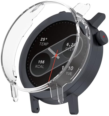 YKNIUFLY Fodral, kompatibelt med CMF by Nothing Watch Pro 2, hårt PC-fodral, halvpack, anti-fall, klockfodral, kompatibelt med CMF av Nothing Watch Pro 2. (transparent)