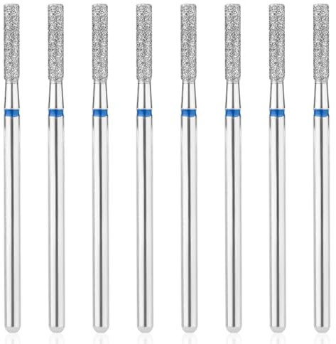 8pz Punte Fresa Unghie, 2,1mm Barile Punte per Trapano per la Pulizia delle Cuticole Punte per la Rimozione delle Cuticole Strumento per la Pulizia delle Cuticole per Salone per Unghie