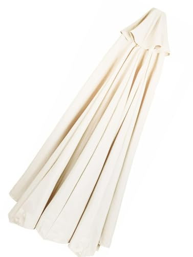 ILiemao Ersatzbespannung 3.5m-2m Polyester 8/6 Streben Sonnenschirm Ersatzbezug Uv Schutz Windfest Strand Terrasse Garten Marktschirm Ersatzdach(P1,11.5ft 350 cm 8 Ribs)