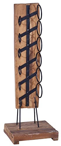 WSJHUHK Accueil Armoires et rangement, casiers à vin, casier à vin pour 6 bouteilles 35 x 35 x 100 cm en bois de teck massif