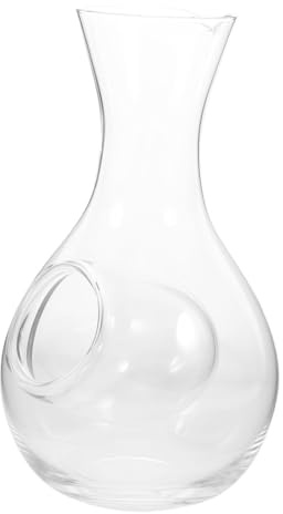 LABRIMP Decantador de Vino de Vidrio con Cámara de Enfriamiento Integrada Dispensador para Bebidas Frías y Sake Diseño Transparente Ergonómico para Fiestas y Degustaciones