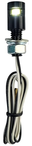 Motorrad LED Kennzeichenleuchte Beleuchtung Mini Schwarz Alu Universal