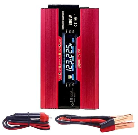 Convertitore Di Potenza Per Auto Onda Sinusoidale DC 12V A AC 220V Trasformatore Convertitore Adattatore Per Caricabatterie Auto Presa UE Inverter Convertitore(800W)