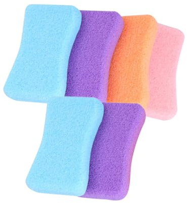 FIXOSHEE 6 Pezzi Pietra Pomice per Piedi Esfoliante Rimozione Calli Colore Assortito Strumento per Cura della Pelle e Piedi Ruvidi Colore Casuale