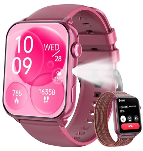 IOWODO Reloj Inteligente Mujer Hombre con Llamada, 1.91 Smartwatch con Monitor Cardíaco, Oxímetro, Sueño, 100+ Modos Deportivos, IP68 Impermeable, Pulsera Actividad para Android iOS