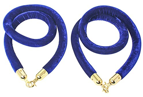 Repavspärrningar av rep, 2-pack sammetsklämmor i flerfärgat utförande 1-5m (guldklämmor, 2,5m/8,2ft)