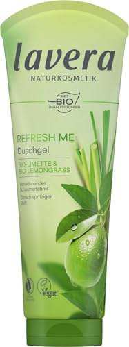 lavera Neutral Refresh Me Duschgel Duschpflege 250 ml | vegane Naturkosmetik, zitrisch-spritziger Duft, pH-hautneutrale Formulierung für sensible Haut, hautschonend & pflegend