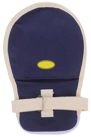 Supvox Schutzhandschuhe Patienten Blau - Anti Kratz Handschuhe mit Handgelenk-Fixierung - Atmungsaktive & Verdickte Baumwoll-Handschuhe für Senioren - 1 Paar