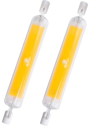 KIMROO 15W 118mm R7S LED Bulbs(2 Pack) 150W Halogen Equivalent J-Type 120V Dimmable T3 R7s Base Double Ended Flood Light 6000K Daylight White for Landscape Light (White)