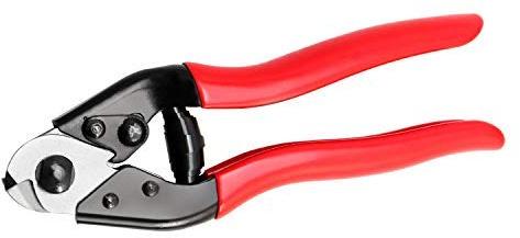 QWORK® Tagliacavi, in acciaio inox, per tagliare fili di acciaio fino a 4mm, strumento di riparazione multifunzione, 190mm