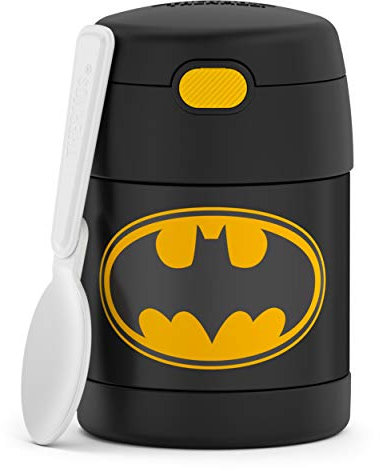 Thermos FUNTAINER 10 Ounce Stainless Steel Vacuum Insulated Kids Food Jar, Batman
