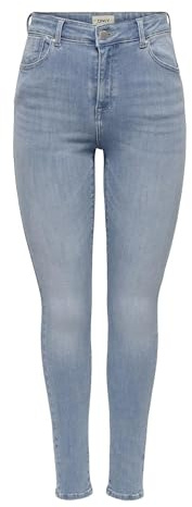 Only ONLPOWER Mid Push UP SK DNM AZG944 Noos, Jeans Donna, Special Bright Blue Denim, SW / 32L