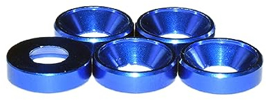 50 rondelle svasate M6 in lega di alluminio (blu scuro)