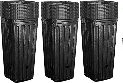 ZALTAS 20/40/60 pièces Grands Pots de pépinière, 20cm de Profondeur en Plastique pépinière Treepots Grand semis Fleur Plante conteneur Arbre Pots pour intérieur extérieur Jardin Plantes (60 pièces)