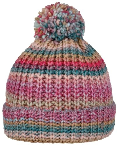 LIERYS Finja Bommelmütze Strickmütze Damen Made in Germany Pudel-wintermütze Schurwolle Beanie Herbst/Winter