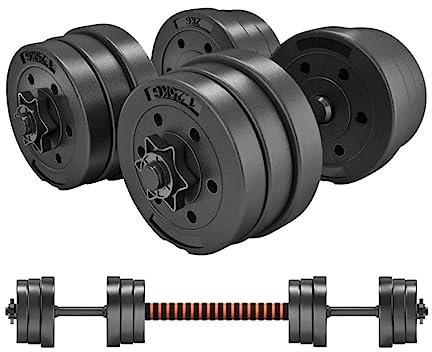 Kurzhanteln Hanteln Hanteln, Fitnessgeräte, verstellbare Langhantel, Hantel, Dual-Use-Arm-Trainingsgerät, Heimhantel, Langhantel-Set Hantel Workout (Color : Nero, Size : 20kg(10kg*2))