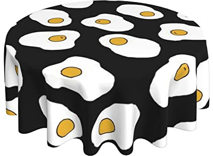Mantel De Hule Huevos Poliéster Cubremesa Simple Cubierta De Mesa 152Cm para Comedor Hogar Jardín