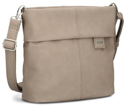 Zwei Damen Handtasche Mademoiselle.M M8 Crossbody Bag 3 L Umhängetasche aus Kunstleder mit Geheimfach & Hauptfach mit Reißverschluss, inkl. kurzem & langen abnehmbaren Schultergurt (nubuk-cappuccino)