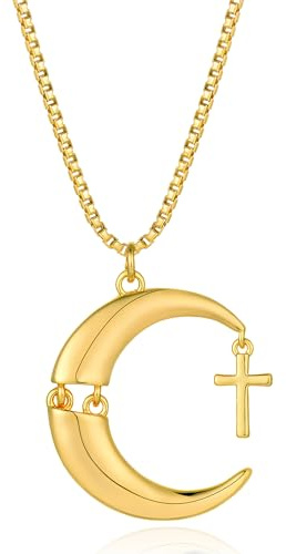 Jenosy Kette Layered Damen Kette mit Anhänger Damen Personalisierte Kette Gold Silber Damen Zarte Mehrreihige Halskette Hypoallergene 18K Vergoldete Kette Modeschmuck für Frauen und Mädchen