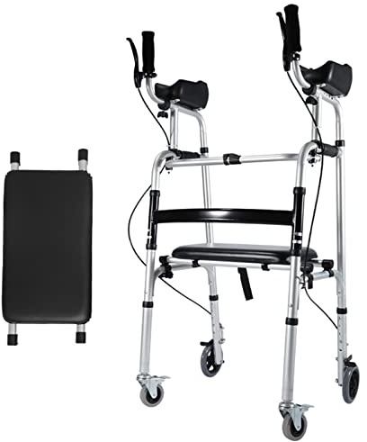 Gehgestell mit Rädern, höhenverstellbar, mit Armlehnenpolstern und Rollen, zusammenklappbar, Rehabilitationshilfen für ältere Menschen mit Behinderung, B Star of Light