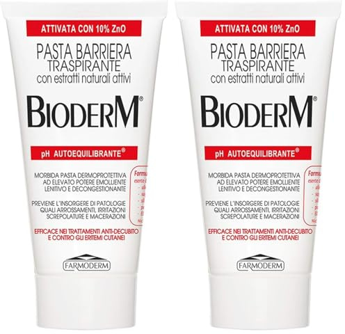 BioDerm Barriere-Paste für Windel, mit Zinkoxid, 30 ml, beruhigende Paste für ältere Menschen, Kleinkinder, Behinderte und Babys – Hoher Schutz für die Hautpflege (Packung mit 2)