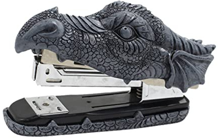 NUOBESTY 1pièce Agrafeuse Décorative Résine Forme De Dragon Outil De Bureau Pratique Et Original Pour Agrafage De Documents