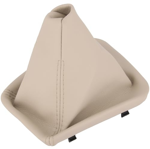 Recambo Schaltsack Schaltgetriebe passend für BMW 3er, E46, 1998-2007, Plug & Play, Schaltmanschette, mit Rahmen, beige