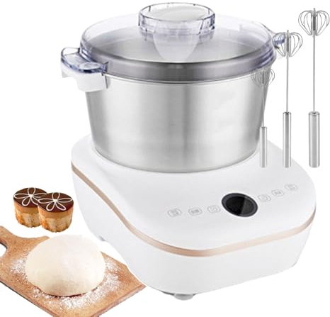 DDNGEJ Macchina impastatrice Automatica per Pasta, pentola in Acciaio Inox da 5 Litri, lievitatrice elettrica per Pane con Ventosa in Gomma sul Fondo, Macchina per Imp