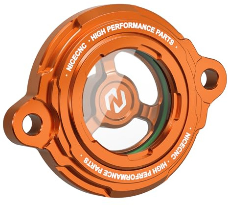 NICECNC Bouchon de Filtre d'huile Moteur Compatible avec 690 Enduro/R 2008-2023, 790 Adventure/R 2019-2023, 890 Adventure/R 2021-2023, 450 XC-F 2013-2016, Accessoires Norden 901, Orange, Voir