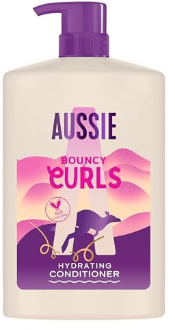 Aussie Bouncy Curls Hydrating Conditioner 1L XXL | Lightweight, no weigh down | Daily Moisture Boost for Wavy & Curly Hair | With Jojoba, Coconut & Australian Macadamia Nut Oil | Vegan & Cruelty-Free