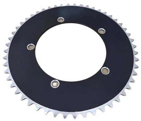 BANGHA Kettenblatt,Fahrrad Kettenblatt 130 BCD Fixed Gear Fahrrad Kettenblatt Bahnrad Kettenblatt Kettenblatt Fixie Single Speed ​​44T 46T 48T 50T 52T 53T 1/8(130BCD 52T)