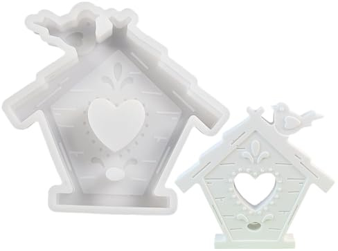Javoryxh Stampi in Silicone per La Casa del Cuore Decorazione Gesso Sapone della Candela Silicone A Forma Vuota Festa in