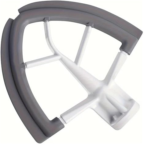 Batteur À Bord Flexible, Compatible Avec Les Robots Pâtissiers KitchenAid À Tête Inclinable, Palette Plate De 4,5 À 5 Litres Avec Racleur De Bol À Bords Flexibles En Silicone