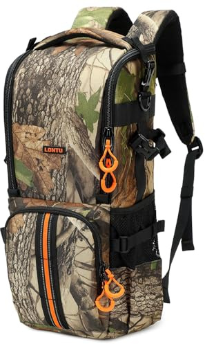 ZZQ&CCF Telephoto Lens Camera Backpack for Canon RF 200-800/100-500, Hiking Lens Case Bag for Nikon Z 180-600, Outdoor Camera Pouch Compatible with Sony FE 200-600/FE 400-800—Leaf