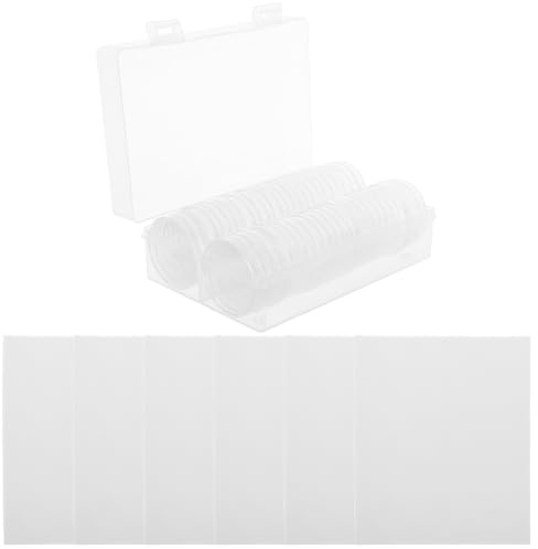 WRITWAA Myntkapselset med Dyna och Tätningsring Hållbar Samlarförvaring med Transportvänlig Box för Småmynt och Medaljer