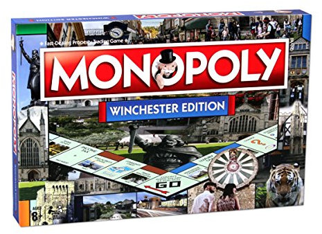 Winning Moves Winchester Monopoly-Brettspiel, Advance to King Alfred The Great's Statue, das Stadtmuseum oder die Jewry Street und tauschen Sie Ihren Weg zum Erfolg, EIN tolles Geschenk für Kinder ab