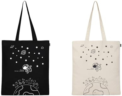 Eco Right Aesthetic Canvas Tote Bag for Women, Cute, Trendy & Reusable Cotton Bags for School, Shopping, Gym, Library and Beach, Perfect for Groceries, Gifts for Teachers