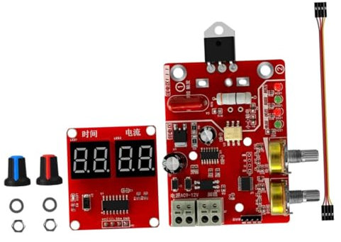 BESTonZON 40a Punktschweißgerät Steuerplatine Digitalanzeige Controller Panel Einstellbar Diy Bedienfeld
