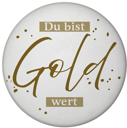 Danksagung Magnet mit Flaschenöffner rund mit Spruch Du bist Gold wert Ideal für Familie Freundin Mama Papa Kollege Sohn Tochter Perfektes DankeschönGeschenk