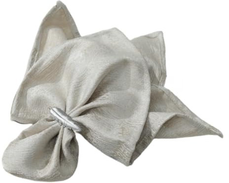 Stoffserviette 4 Stücke Stoffservietten 46X46Cm Tassentuch Falten Haushaltstischtuch Quadratisches Handtuch - Beige