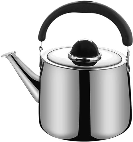 Kettle for Tea Kettle with Handle Titanium Whistle Kettle,Mouth Teakettle,Stainless Steel Teapot,Kettle for Induction Cooker/Gas Stove,Portable Bakelite Handle Water Boiling Kettle Kitchen Teakettle