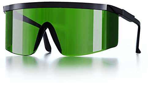 Jitesy Gafas de protección láser, (190 – 2000 nm) | Gafas industriales | Cosmetología láser | bronceado | Terapia de luz roja para operadores Protección ocular con patillas ajustables y visión HD