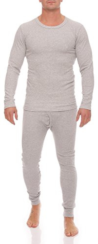 cocain Termounderkläder för män, set med skjorta/byxor eller 2 stycken långa termiska undertröjor eller termiska underbyxor storlek 5 – 10 borstad insida, 3 valbara färger, 1 set grå, 4XL