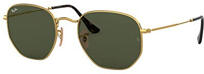 Ray-Ban Herren RB3548N Sechseckige Sonnenbrille, Gold
