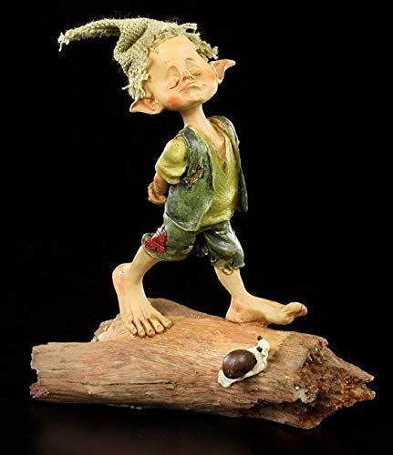 Figuren Shop GmbH Fantasy Pixie Kobold Figur - Hier Bin ich der Chef - einzeln | Dekofigur, handbemalt